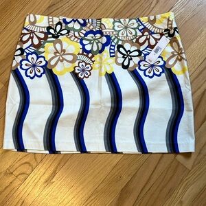 Old Navy Floral Stripe Mini Skirt